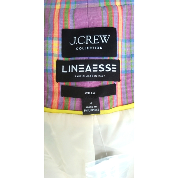 7. J.Crew Collection Willa Italian viscose-blend blazer in sunset plaid - Picture 10 of 11